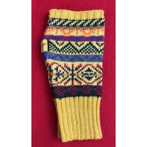 Yellow Alpaca Fingerless Gloves – Beautiful Peruvian Design